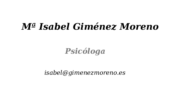 Isabel Gimenez Moreno